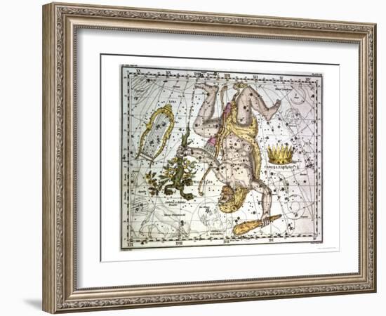 Hercules, from "A Celestial Atlas," Published in 1822-A. Jamieson-Framed Giclee Print