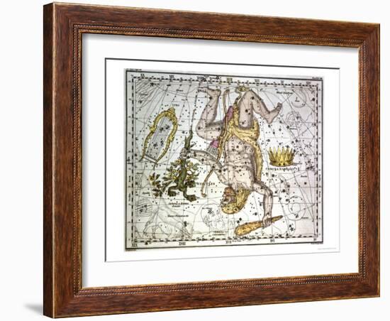 Hercules, from "A Celestial Atlas," Published in 1822-A. Jamieson-Framed Giclee Print