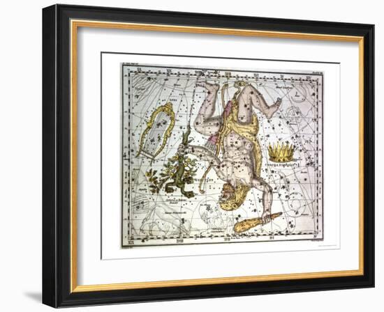 Hercules, from "A Celestial Atlas," Published in 1822-A. Jamieson-Framed Giclee Print