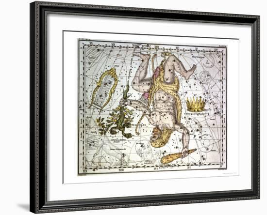 Hercules, from "A Celestial Atlas," Published in 1822-A. Jamieson-Framed Giclee Print