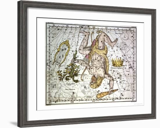 Hercules, from "A Celestial Atlas," Published in 1822-A. Jamieson-Framed Giclee Print