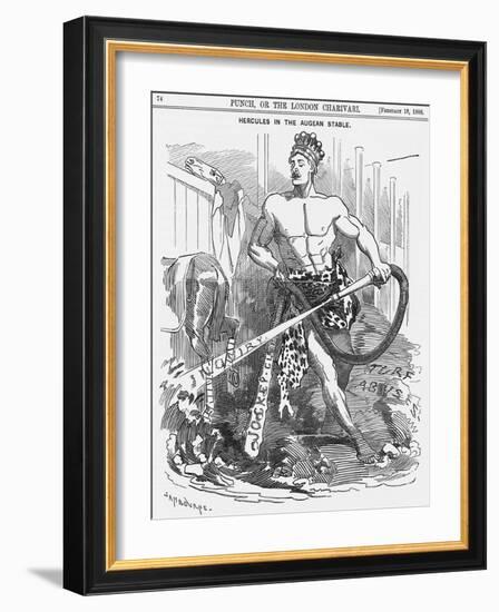 Hercules in the Augean Stable, 1888-Edward Linley Sambourne-Framed Giclee Print