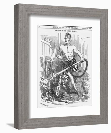 Hercules in the Augean Stable, 1888-Edward Linley Sambourne-Framed Giclee Print