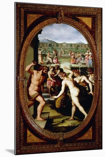 Hercules Killing Dragon in Garden of Hesperides-null-Mounted Giclee Print