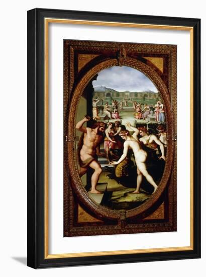 Hercules Killing Dragon in Garden of Hesperides-null-Framed Giclee Print