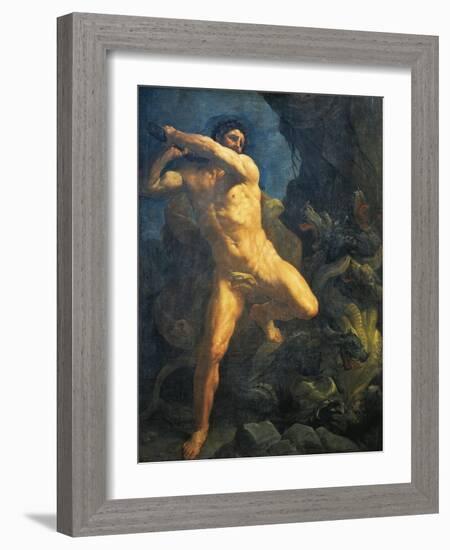 Hercules Killing Hydra of Lerna-Guido Reni-Framed Giclee Print