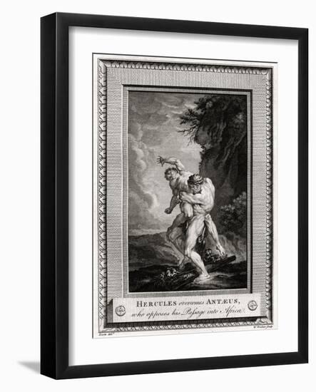 Hercules Overcomes Antaeus, Who Opposes His Passage into Africa, 1775-W Walker-Framed Giclee Print