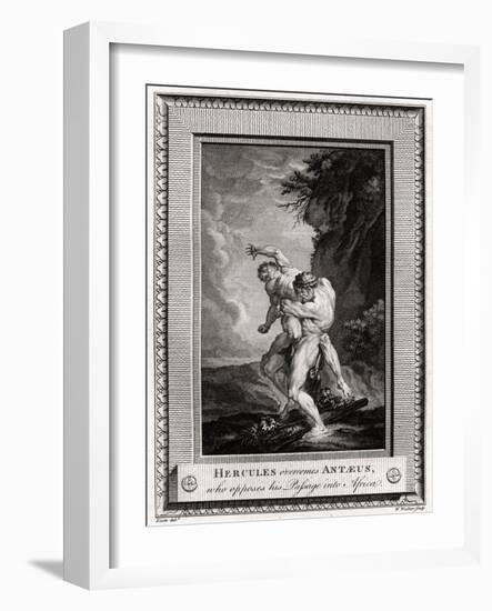 Hercules Overcomes Antaeus, Who Opposes His Passage into Africa, 1775-W Walker-Framed Giclee Print