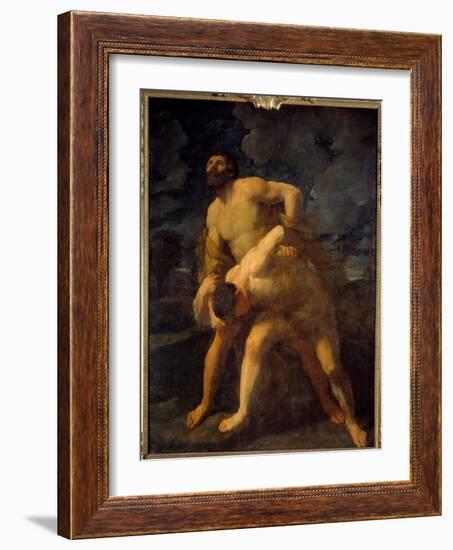 Hercules Struggling with Achelous Hercules Decks the Greek River, 1620 (Oil on Canvas)-Guido Reni-Framed Giclee Print