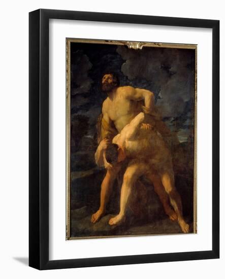 Hercules Struggling with Achelous Hercules Decks the Greek River, 1620 (Oil on Canvas)-Guido Reni-Framed Giclee Print