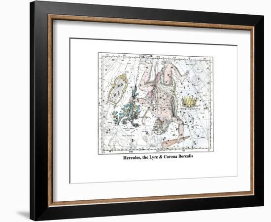 Hercules, the Lyre and Corona Borealis-Alexander Jamieson-Framed Art Print