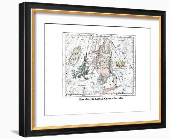 Hercules, the Lyre and Corona Borealis-Alexander Jamieson-Framed Art Print