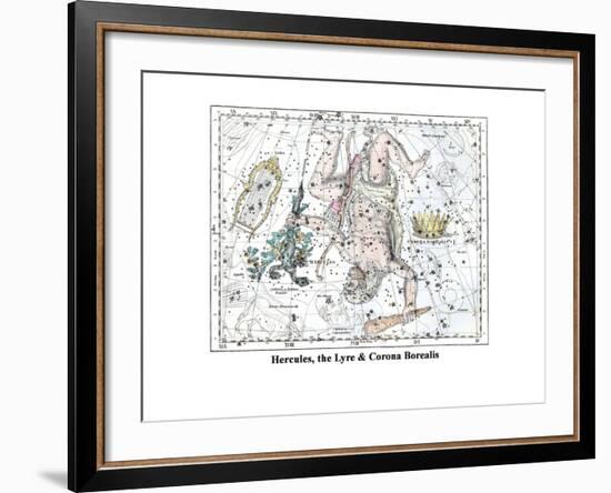 Hercules, the Lyre and Corona Borealis-Alexander Jamieson-Framed Art Print