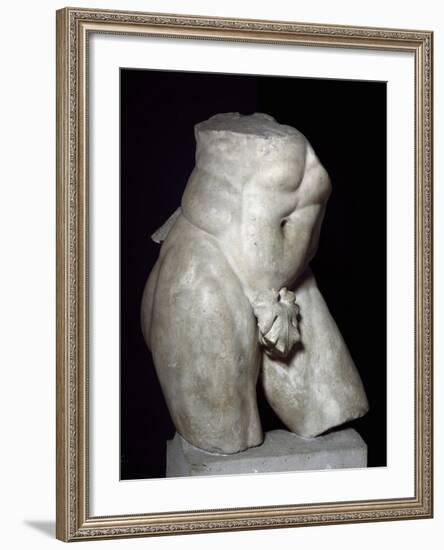 Hercules Torso in Marble-null-Framed Giclee Print