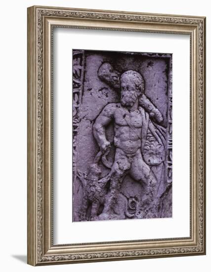 Hercules with Cerberus from a Sarcophagus in Asia Minor (Hellenstic Period), 20th century-Unknown-Framed Photographic Print