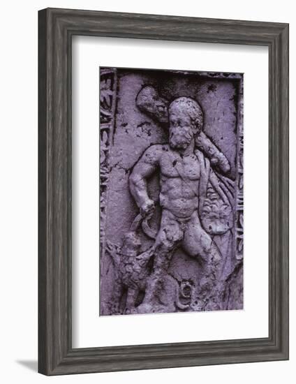 Hercules with Cerberus from a Sarcophagus in Asia Minor (Hellenstic Period), 20th century-Unknown-Framed Photographic Print