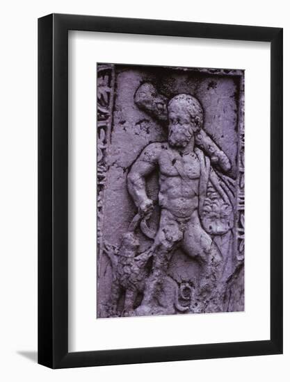 Hercules with Cerberus from a Sarcophagus in Asia Minor (Hellenstic Period), 20th century-Unknown-Framed Photographic Print