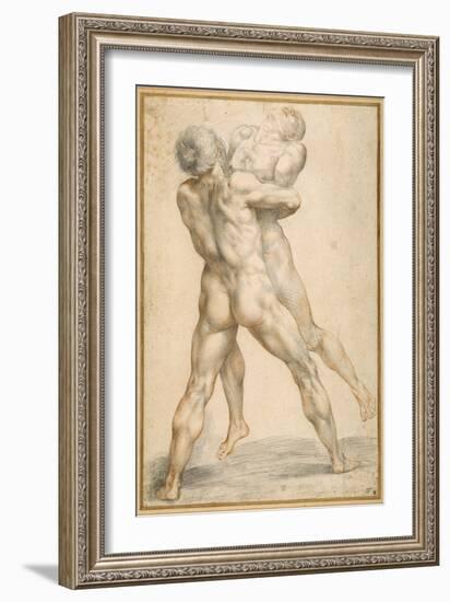 Hercules Wrestling with Antaeus-Guiseppe Cesari-Framed Giclee Print