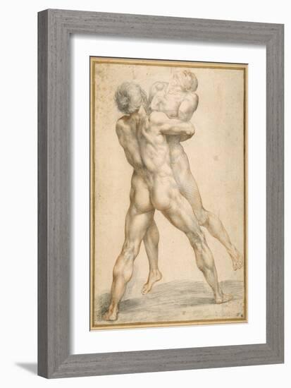 Hercules Wrestling with Antaeus-Guiseppe Cesari-Framed Giclee Print