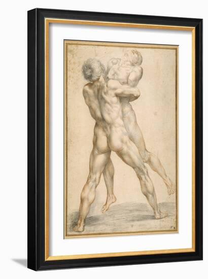 Hercules Wrestling with Antaeus-Guiseppe Cesari-Framed Giclee Print