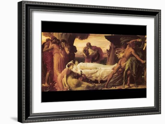 Hercules Wrestling with Death for the Body of Alcestis-Frederick Leighton-Framed Art Print