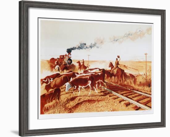 Herd Crossing-John Duillo-Framed Limited Edition