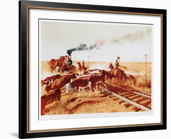 Herd Crossing-John Duillo-Framed Limited Edition