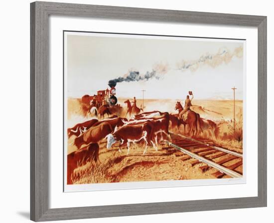 Herd Crossing-John Duillo-Framed Limited Edition