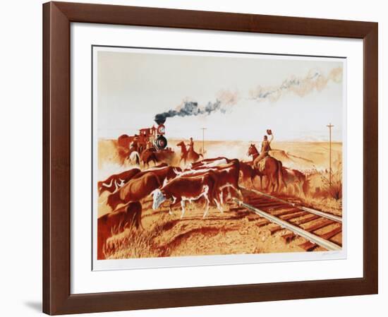 Herd Crossing-John Duillo-Framed Limited Edition