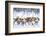 Herd of reindeer in the arctic forest during a winter snowfall, Lapland, Sweden, Scandinavia-Roberto Moiola-Framed Photographic Print