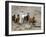 Herd of Wild Horses, Cantering Across Sagebrush-Steppe, Adobe Town, Wyoming, USA-Carol Walker-Framed Photographic Print