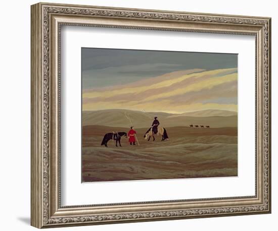 Herding Camel Train, Inner Mongolia-Vincent Haddelsey-Framed Giclee Print
