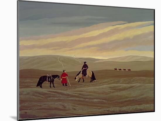 Herding Camel Train, Inner Mongolia-Vincent Haddelsey-Mounted Giclee Print