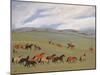 Herding Horses, Inner Mongolia-Vincent Haddelsey-Mounted Giclee Print