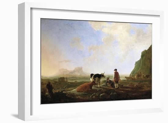 Herdsmen with Cows, C.1645-Aelbert Cuyp-Framed Giclee Print