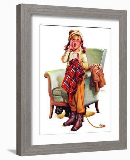 "Here Boy!,"December 5, 1936-Frances Tipton Hunter-Framed Giclee Print