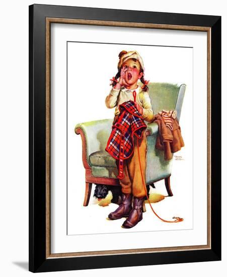 "Here Boy!,"December 5, 1936-Frances Tipton Hunter-Framed Giclee Print