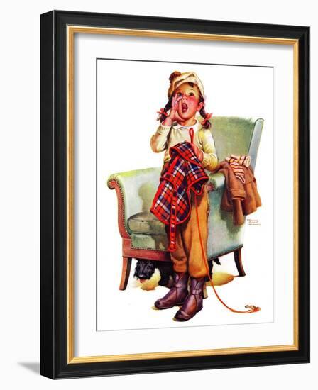 "Here Boy!,"December 5, 1936-Frances Tipton Hunter-Framed Giclee Print