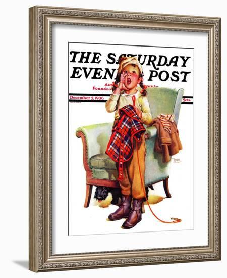 "Here Boy!," Saturday Evening Post Cover, December 5, 1936-Frances Tipton Hunter-Framed Giclee Print