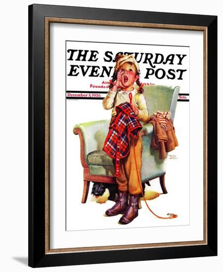 "Here Boy!," Saturday Evening Post Cover, December 5, 1936-Frances Tipton Hunter-Framed Giclee Print