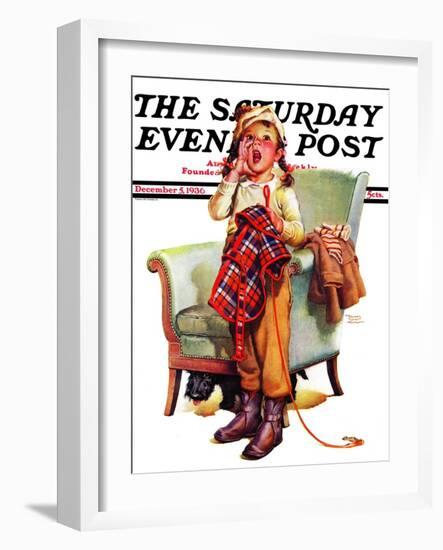 "Here Boy!," Saturday Evening Post Cover, December 5, 1936-Frances Tipton Hunter-Framed Giclee Print