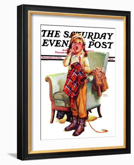 "Here Boy!," Saturday Evening Post Cover, December 5, 1936-Frances Tipton Hunter-Framed Giclee Print