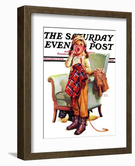 "Here Boy!," Saturday Evening Post Cover, December 5, 1936-Frances Tipton Hunter-Framed Giclee Print