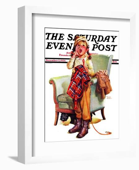 "Here Boy!," Saturday Evening Post Cover, December 5, 1936-Frances Tipton Hunter-Framed Giclee Print