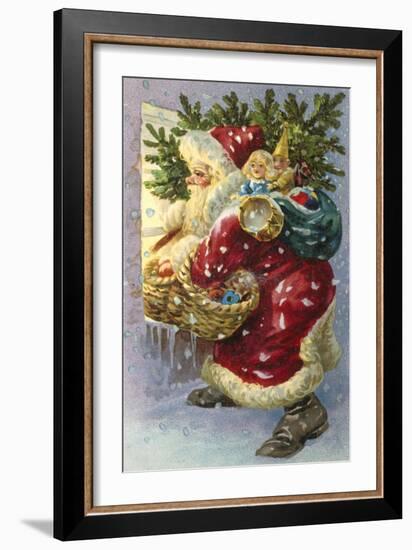 Here Comes Father Christmas-null-Framed Giclee Print