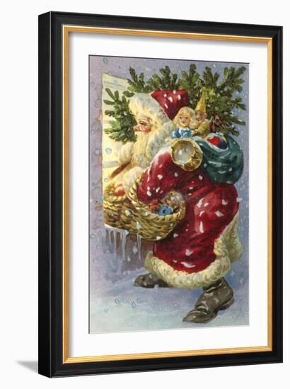 Here Comes Father Christmas-null-Framed Giclee Print