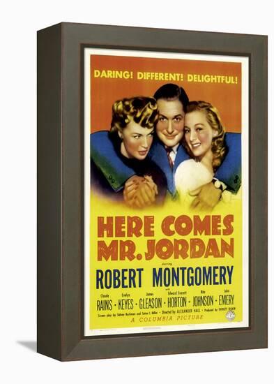 Here Comes Mr. Jordan, Rita Johnson, Robert Montgomery, Evelyn Keyes, 1941-null-Framed Stretched Canvas