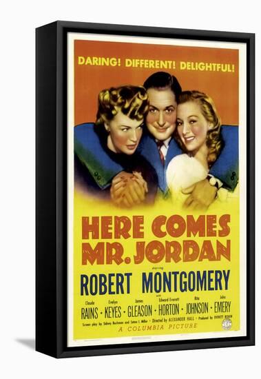 Here Comes Mr. Jordan, Rita Johnson, Robert Montgomery, Evelyn Keyes, 1941-null-Framed Stretched Canvas