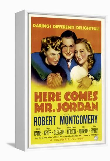 Here Comes Mr. Jordan, Rita Johnson, Robert Montgomery, Evelyn Keyes, 1941-null-Framed Stretched Canvas