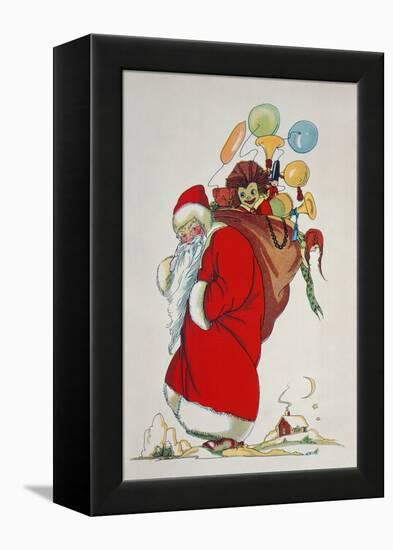 Here Comes Santa Claus (Book Illustration)-Anonymous Anonymous-Framed Premier Image Canvas